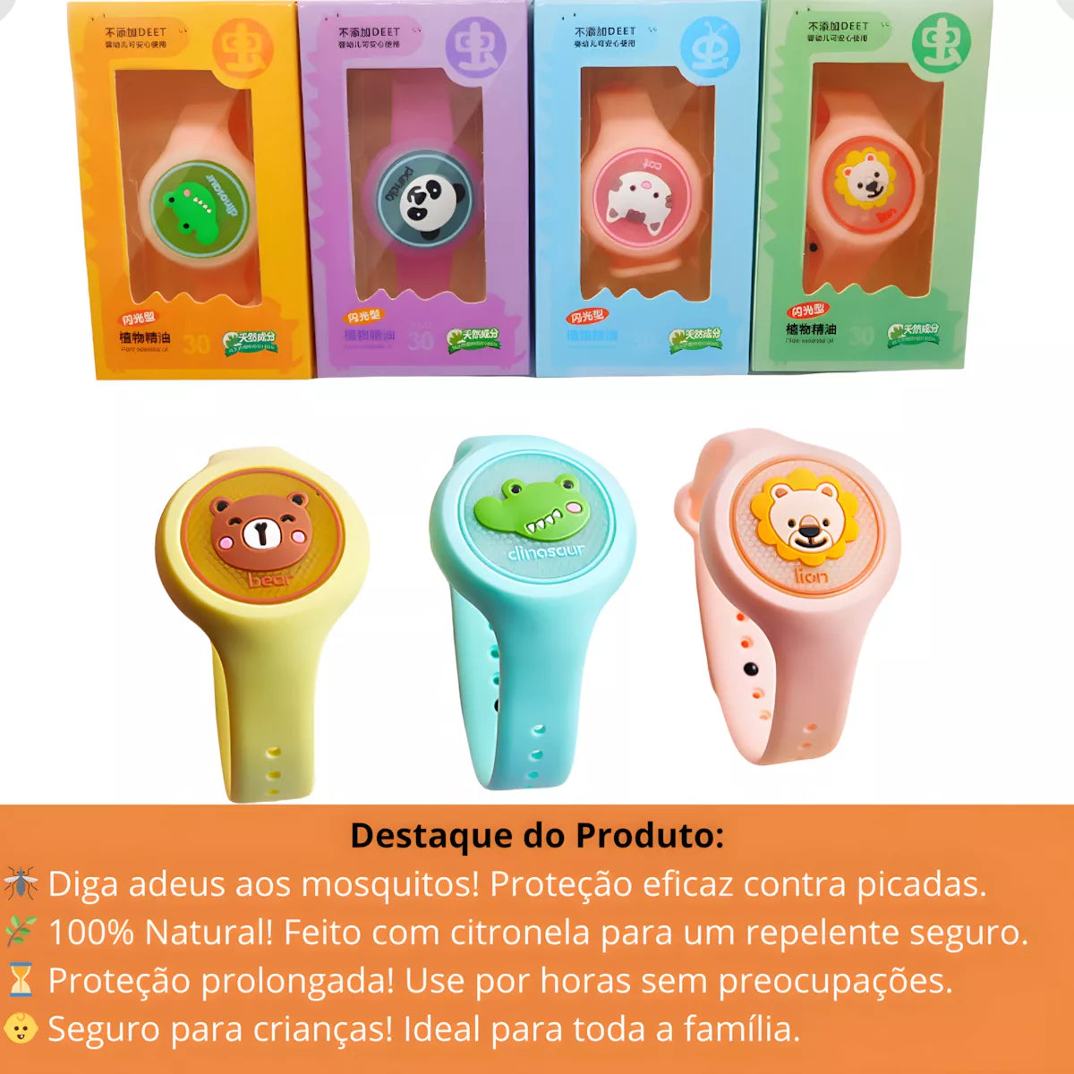 RELÓGIO REPELENTE LED CRIANÇAS - COMPRE 1 E LEVE 2 PAGUE SOMENTE NA ENTREGA